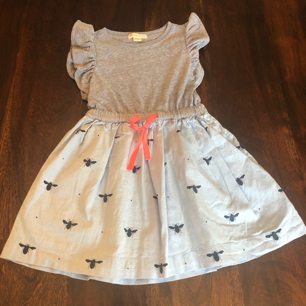 Crew kids bumble bee light blue chambray dress